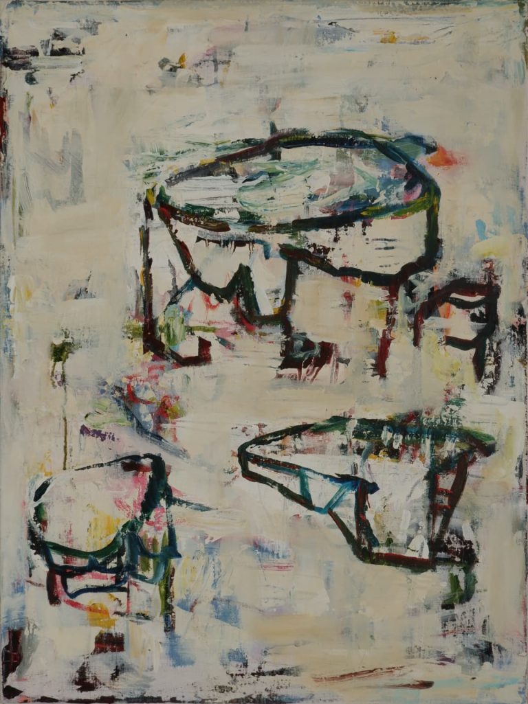 Worst case is still OK, abstract painting by Bart Vinckier