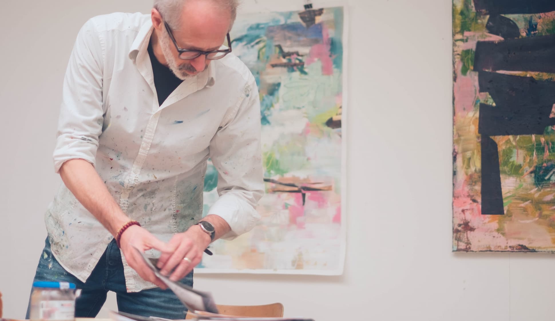 Bart Vinckier in zijn atelier 2023