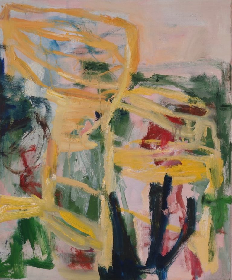 De dag voelen vertrekken, schilderij van Bart Vinckier