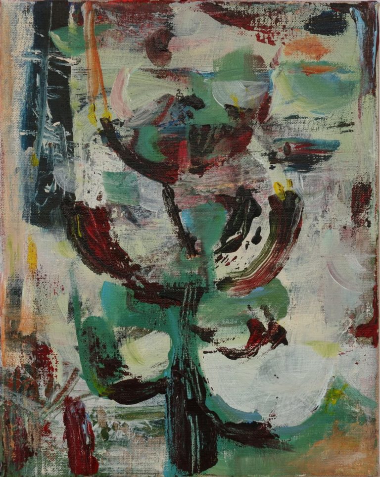 Now we're talking, acrylic abstract painting by Bart Vinckier
